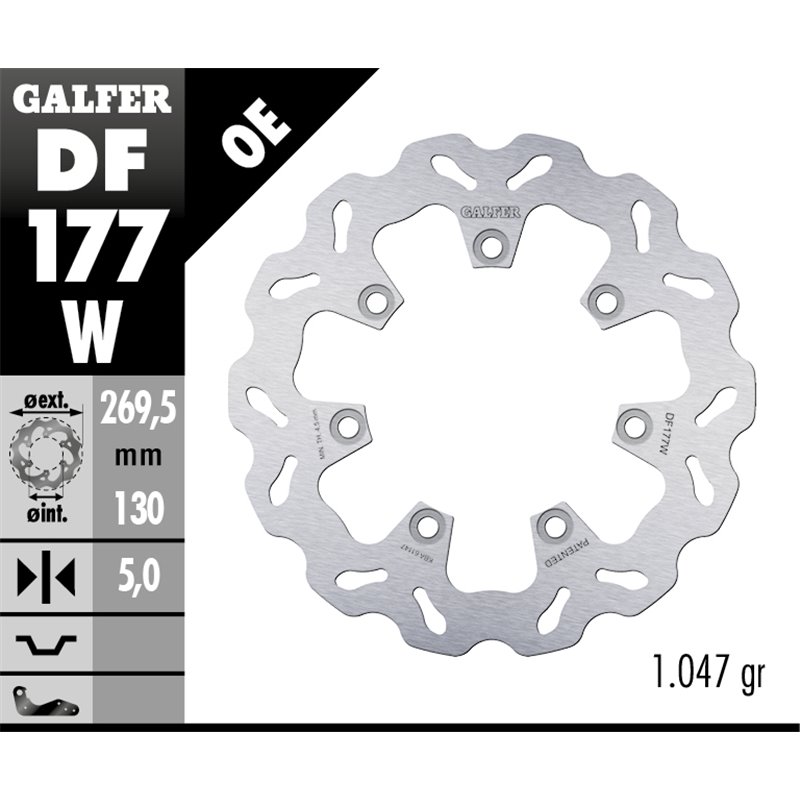 Disco freno Galfer DF177W