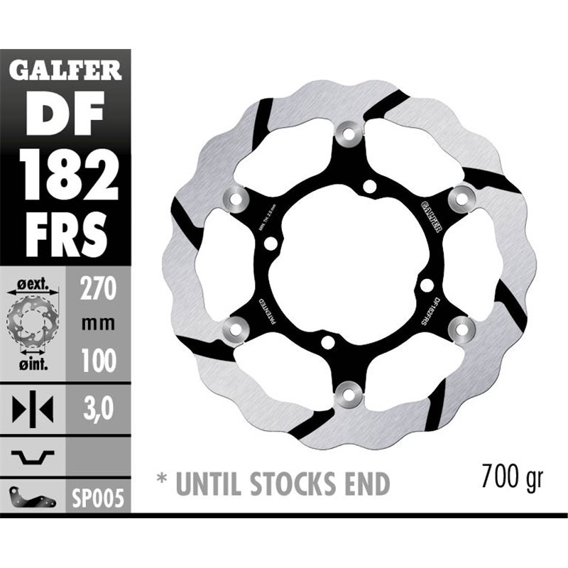 Disco freno Galfer DF182FRS