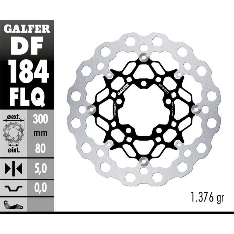 Disco freno Galfer DF184FLQ