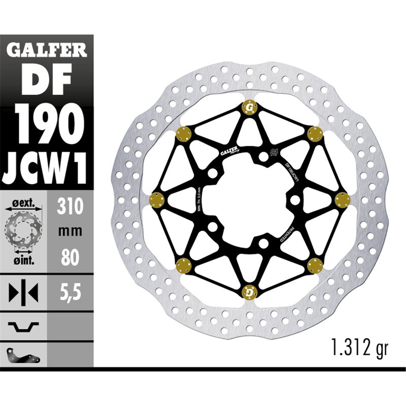 Disco freno Galfer DF190JCW1G03