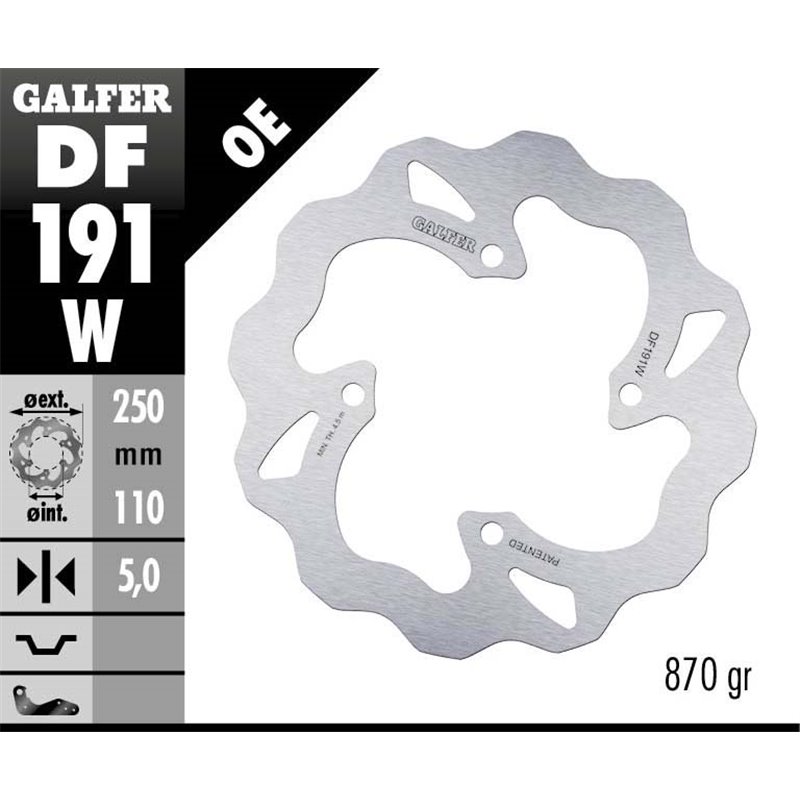 Disco freno Galfer DF191W