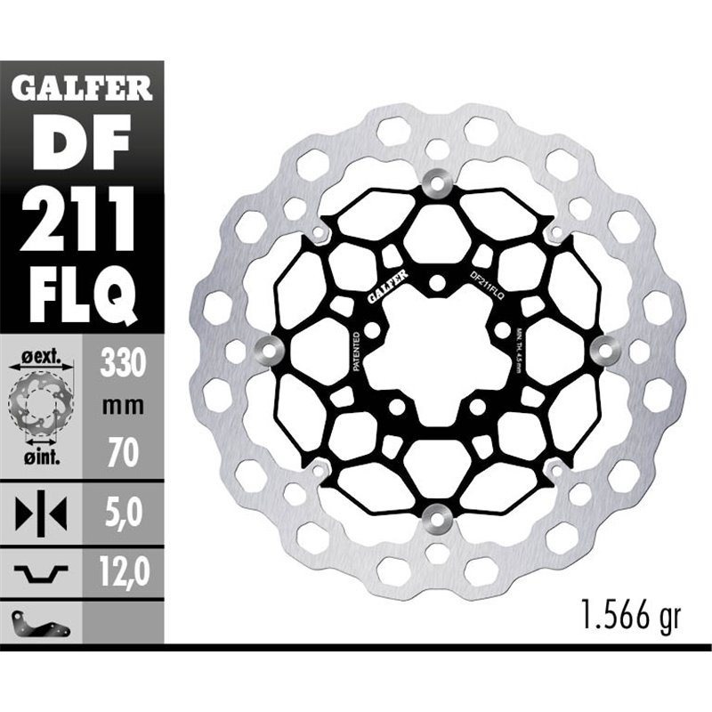 Disco freno Galfer DF211FLQ