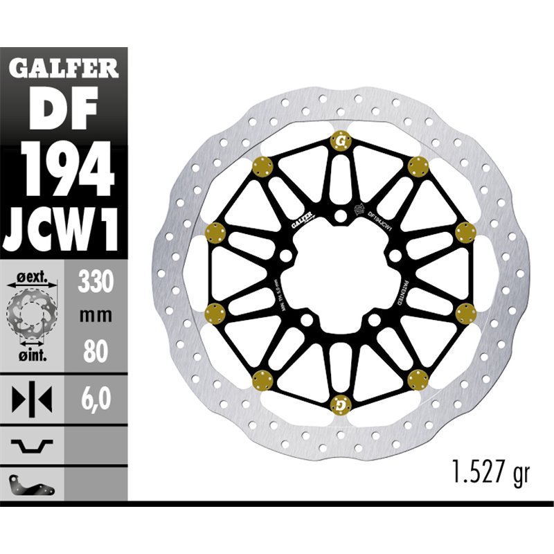 Disco freno Galfer DF194JCW1G03