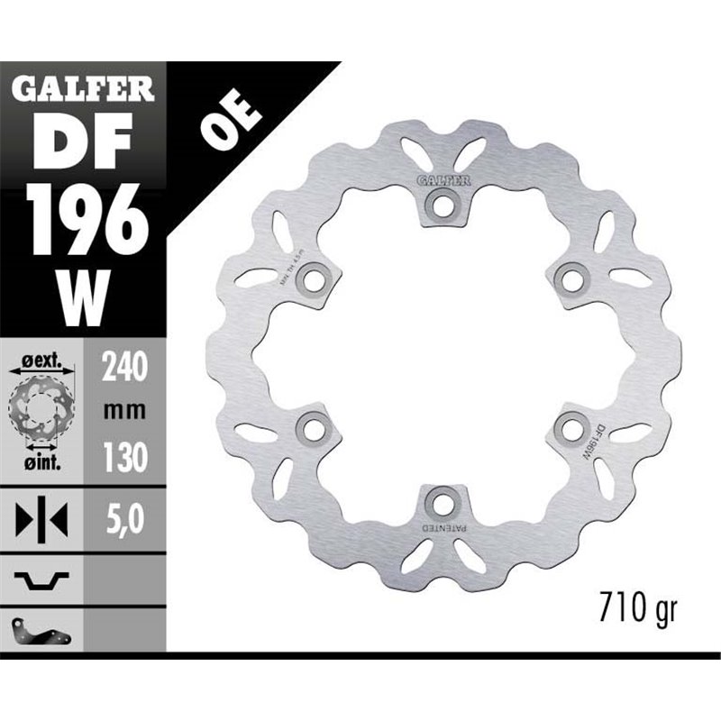 Disco freno Galfer DF196W