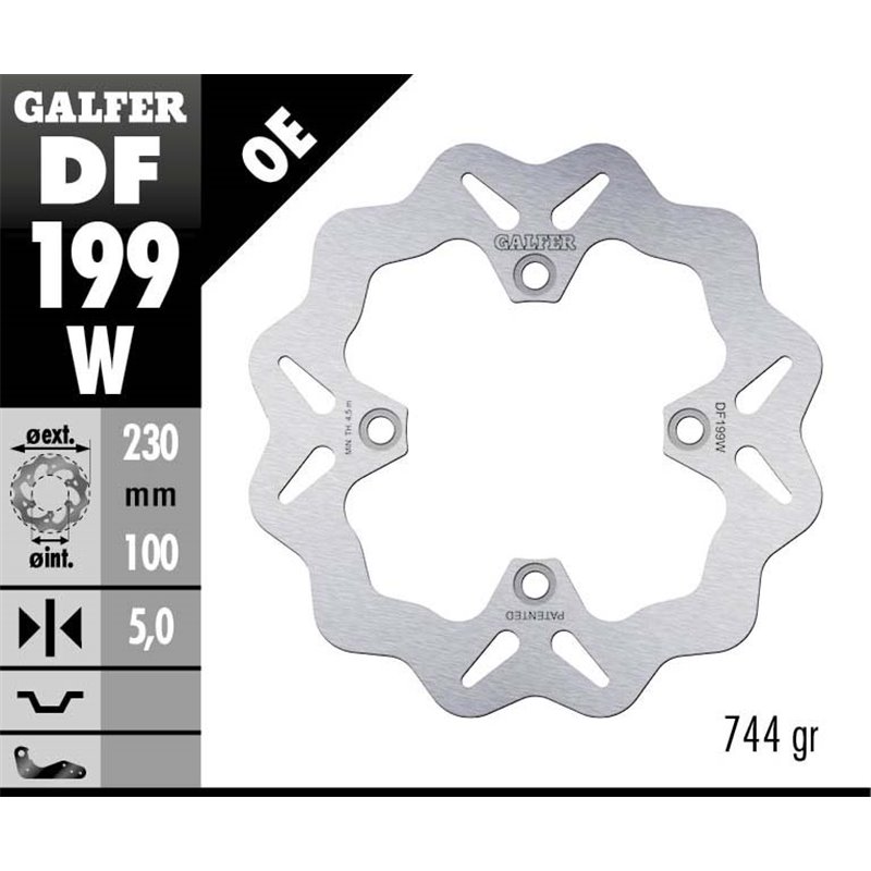 Disco freno Galfer DF199W