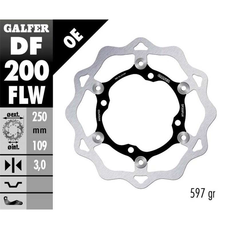 Disco freno Galfer DF200FLW