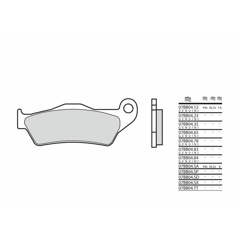 Pastillas Brembo 07BB04SX