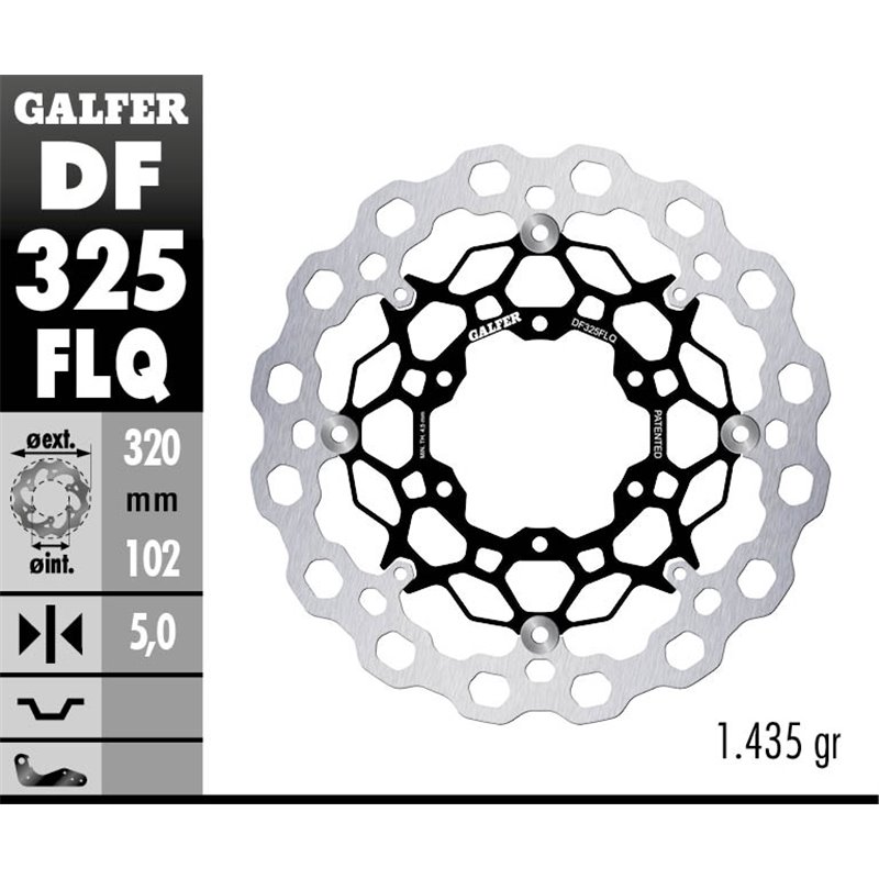 Disco freno Galfer DF325FLQ