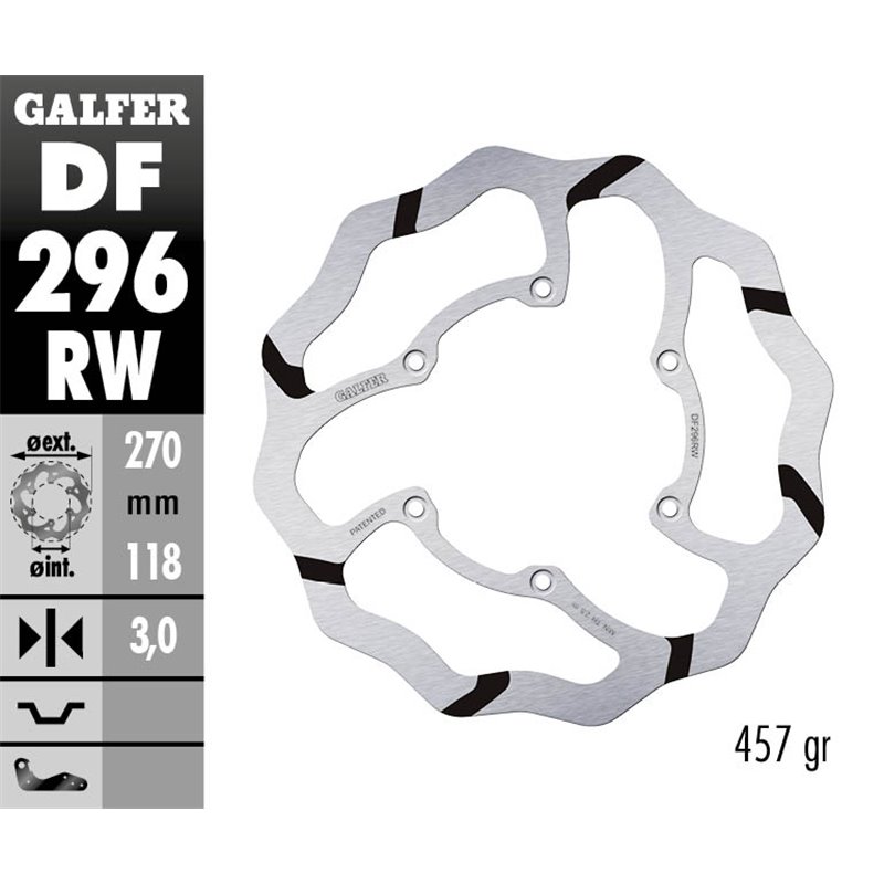 Disco freno Galfer DF296RW