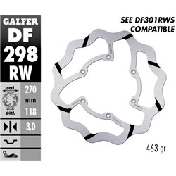 Disco freno Galfer DF298RW