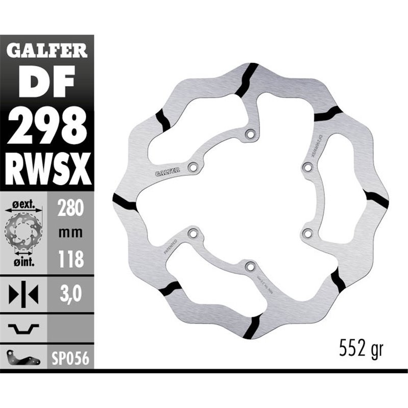 Disco freno Galfer DF298RWSX