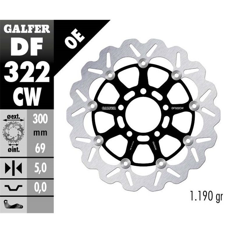 Disco freno Galfer DF322CW