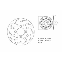 Disco de freno Brembo 68B40741