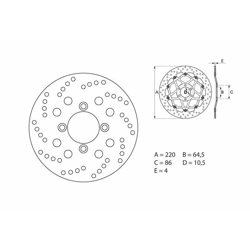 Disco de freno Brembo 68B40741