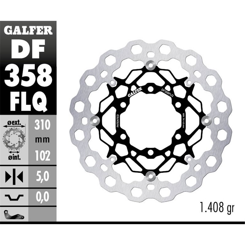 Disco freno Galfer DF358FLQ