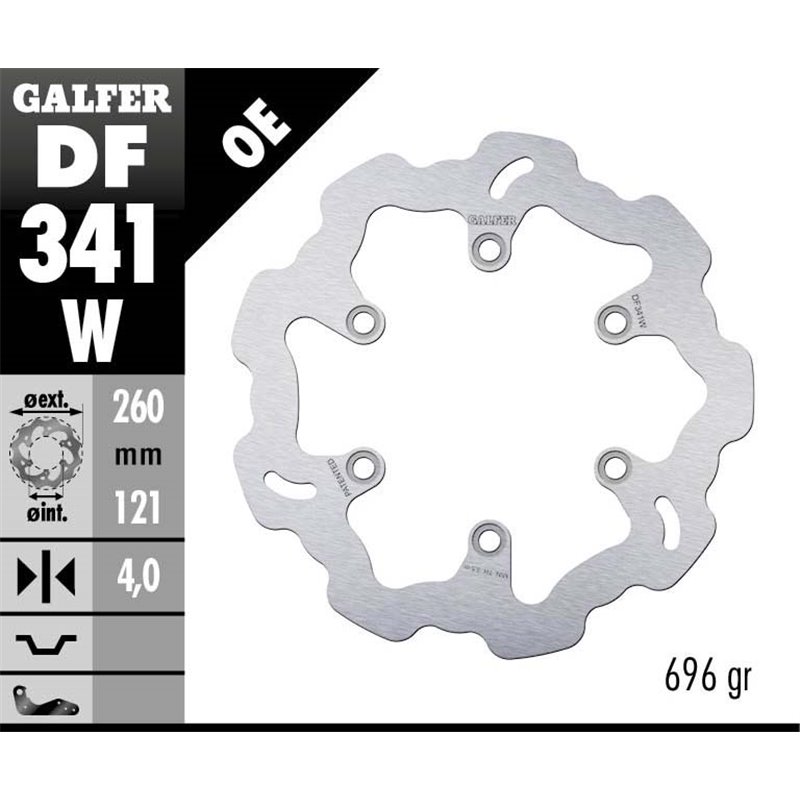 Disco freno Galfer DF341W