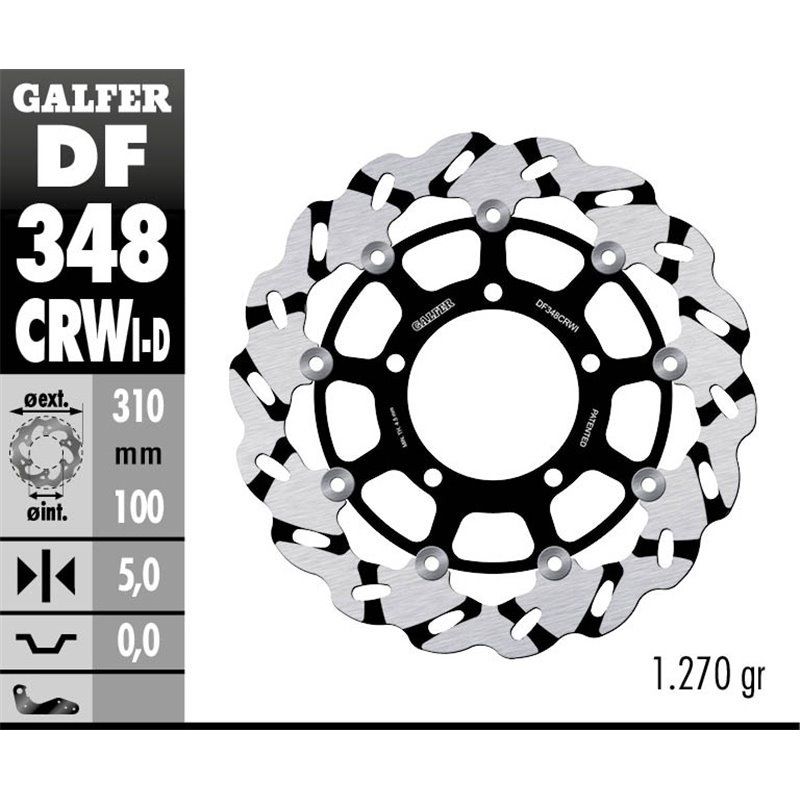 Disco freno Galfer DF348CRWI