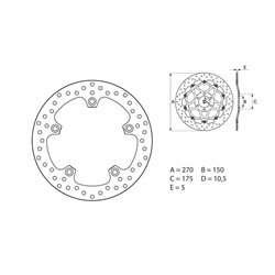 Disco de freno Brembo 68B407G0