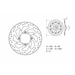 Disco de freno Brembo 68B407H2