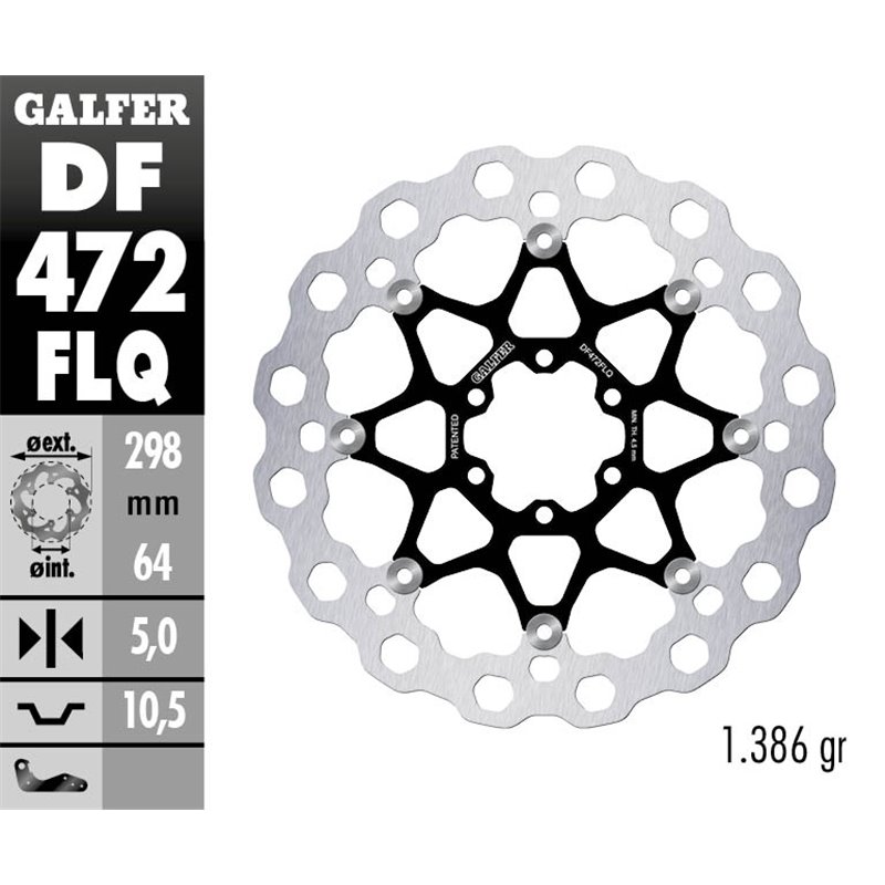 Disco freno Galfer DF472FLQ