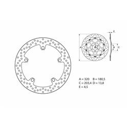 Disco de freno Brembo 68B407H7