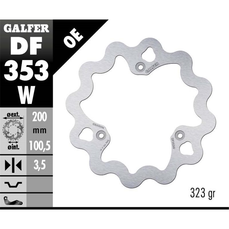 Disco freno Galfer DF353W