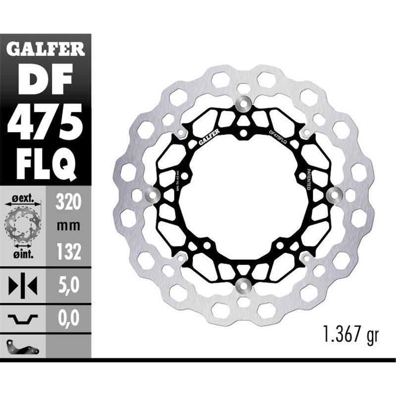 Disco freno Galfer DF475FLQ