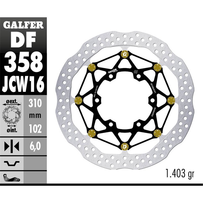 Disco freno Galfer DF358JCW160G03