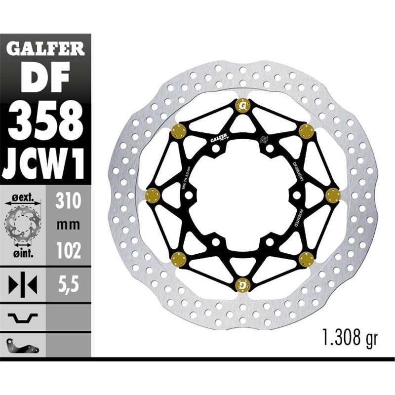 Disco freno Galfer DF358JCW1G03