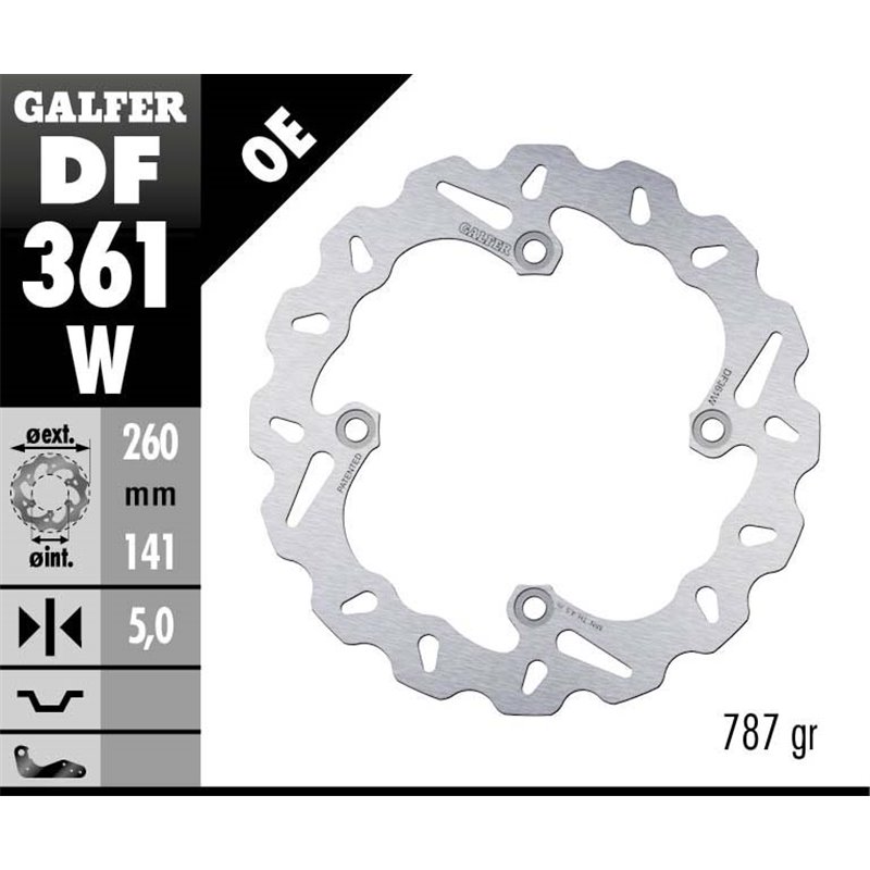 Disco freno Galfer DF361W