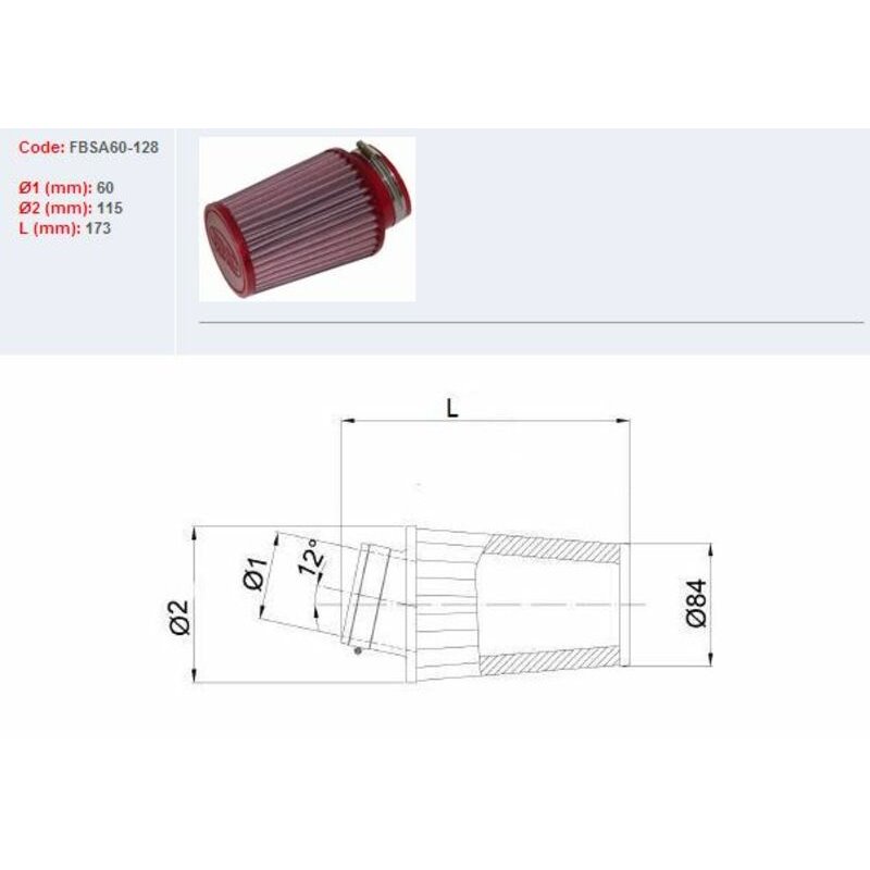 Filtro de aire BMC FBSA60-128