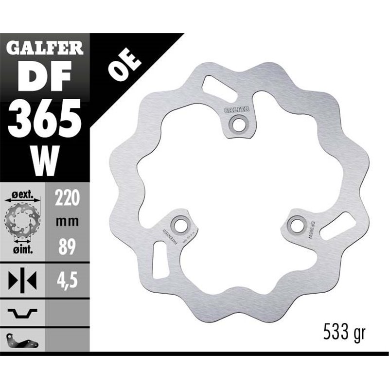 Disco freno Galfer DF365W