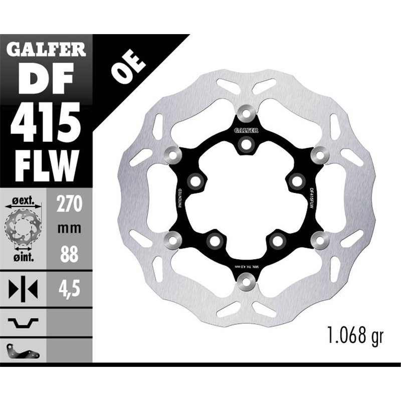 Disco freno Galfer DF415FLW