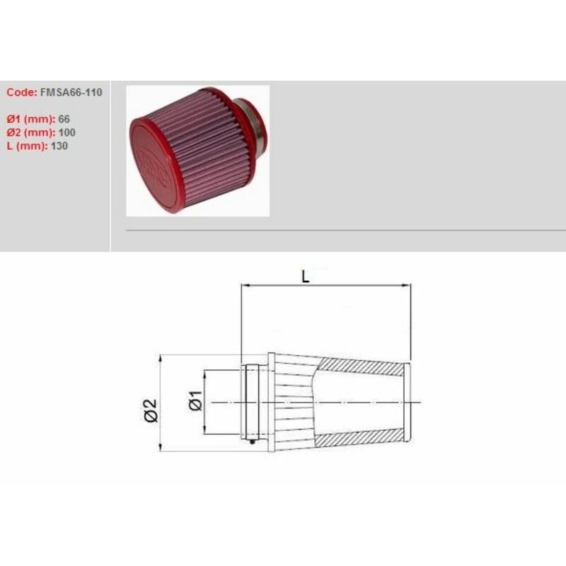 Filtro de aire BMC FMSA66-110