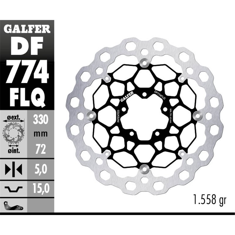 Disco freno Galfer DF774FLQ