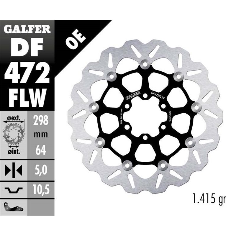 Disco freno Galfer DF472FLW