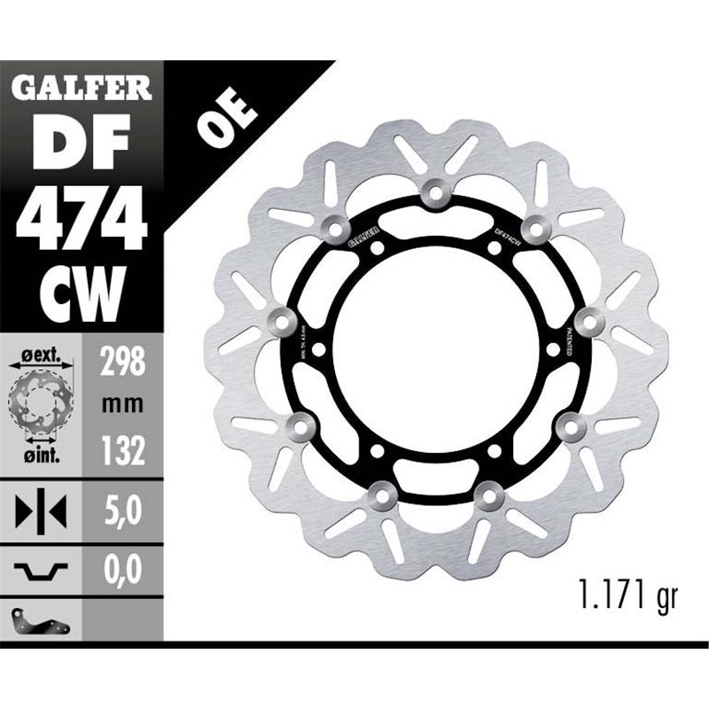 Disco freno Galfer DF474CW