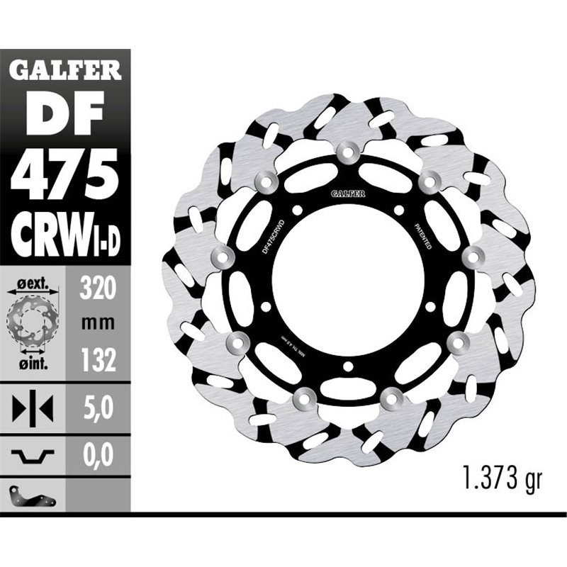 Disco freno Galfer DF475CRWI