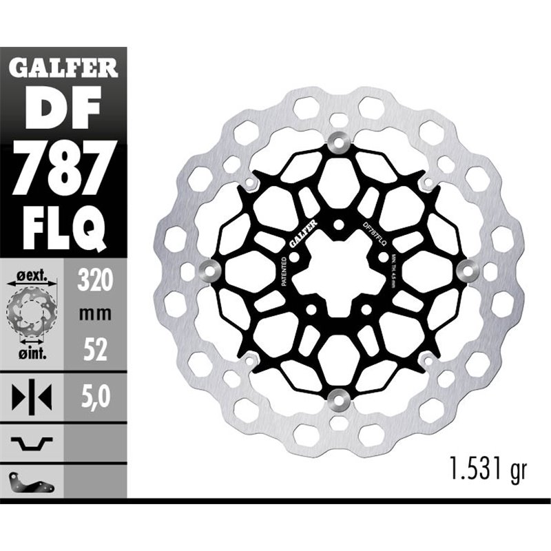 Disco freno Galfer DF787FLQ