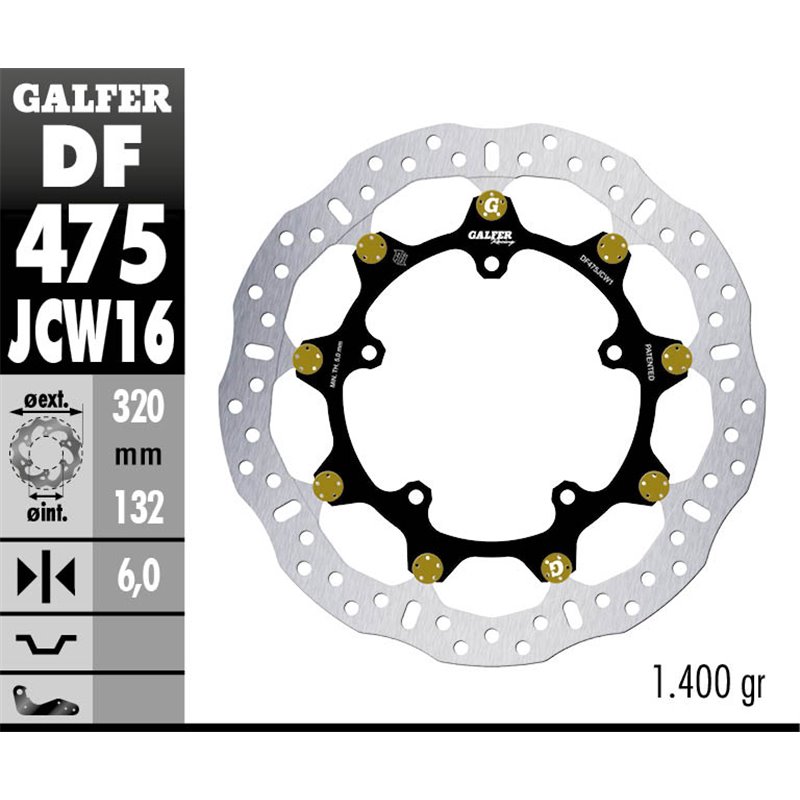 Disco freno Galfer DF475JCW160G03