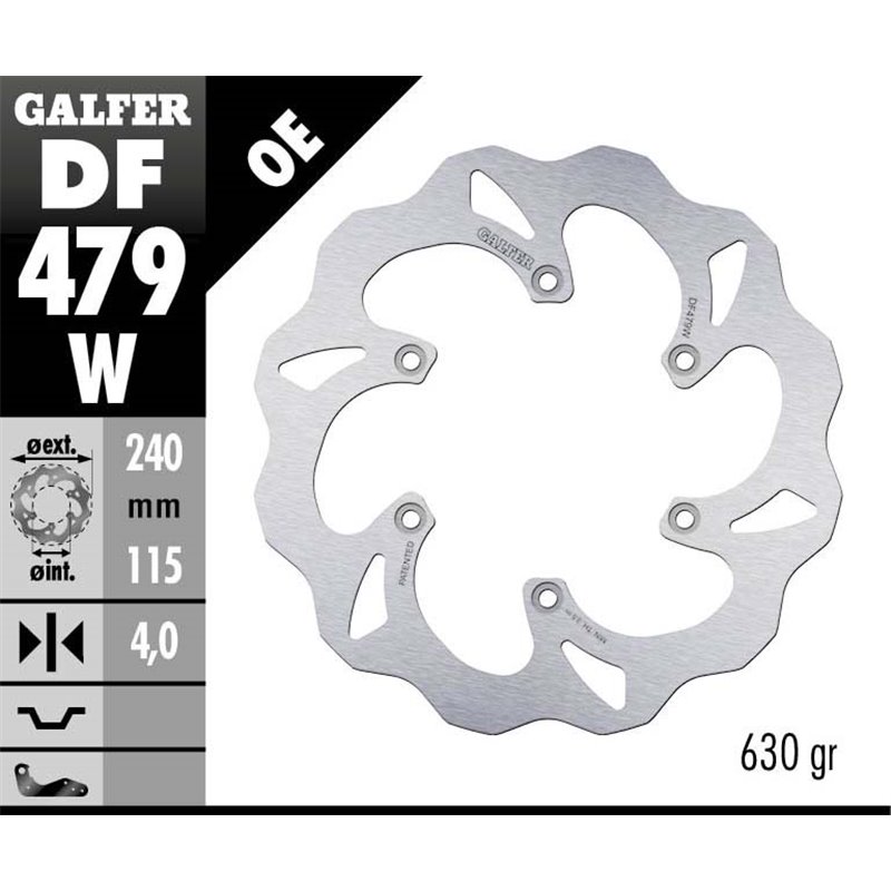 Disco freno Galfer DF479W