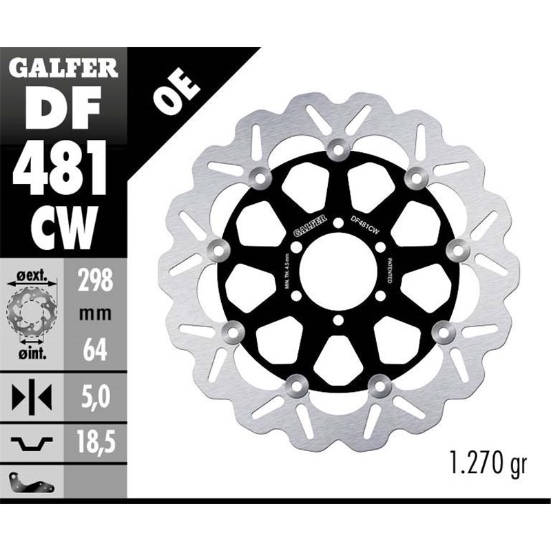 Disco freno Galfer DF481CW