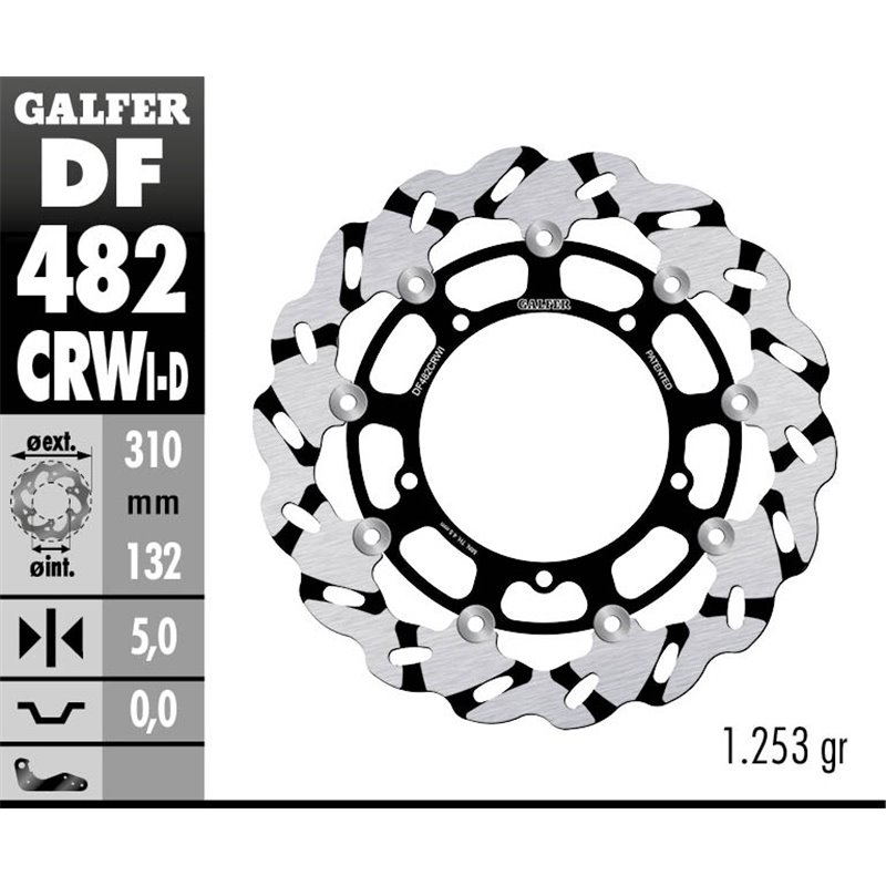 Disco freno Galfer DF482CRWI