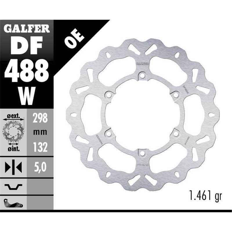 Disco freno Galfer DF488W