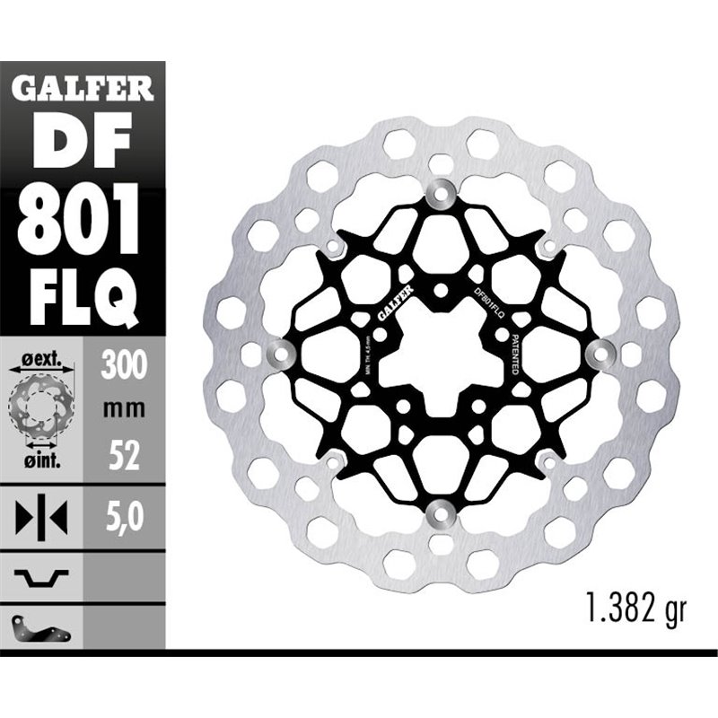 Disco freno Galfer DF801FLQ