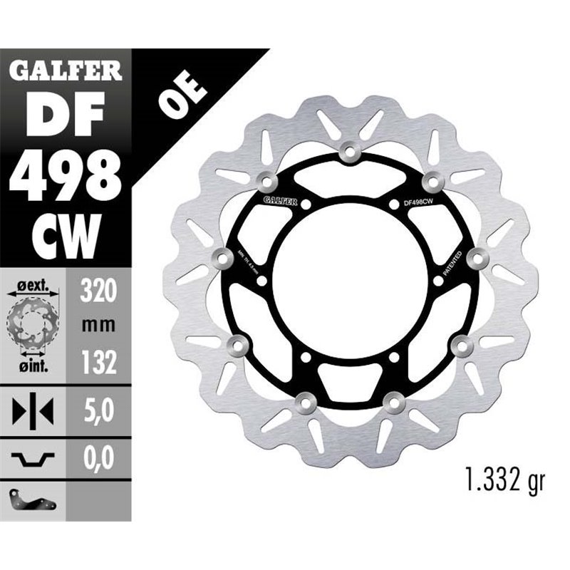 Disco freno Galfer DF498CW