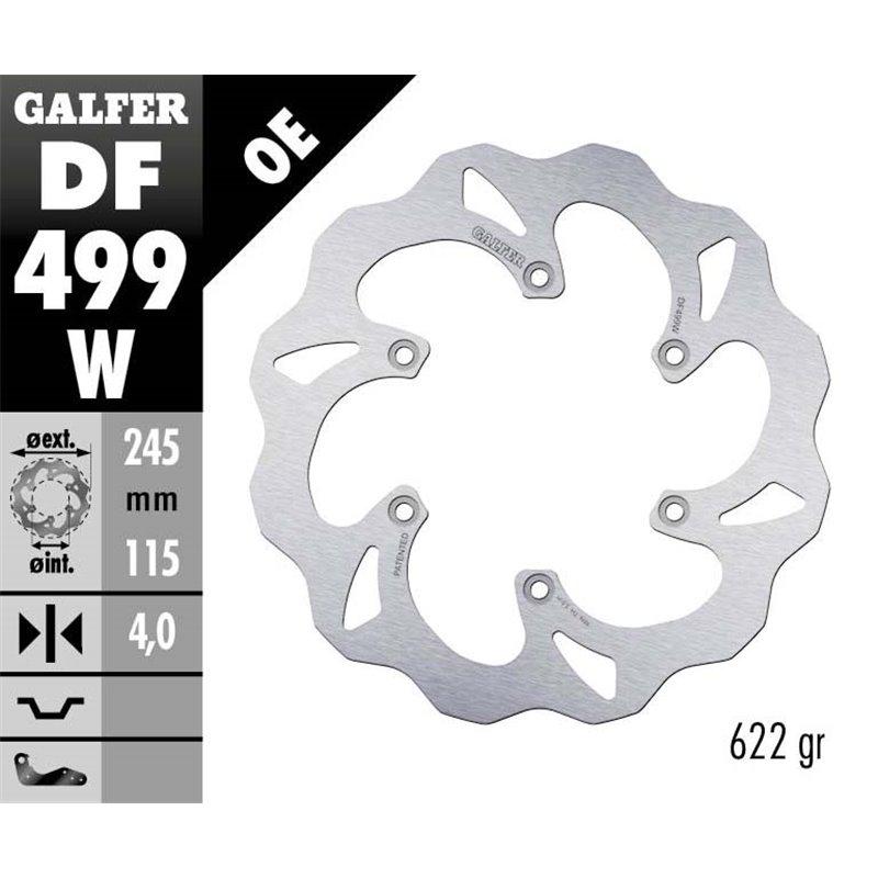 Disco freno Galfer DF499W