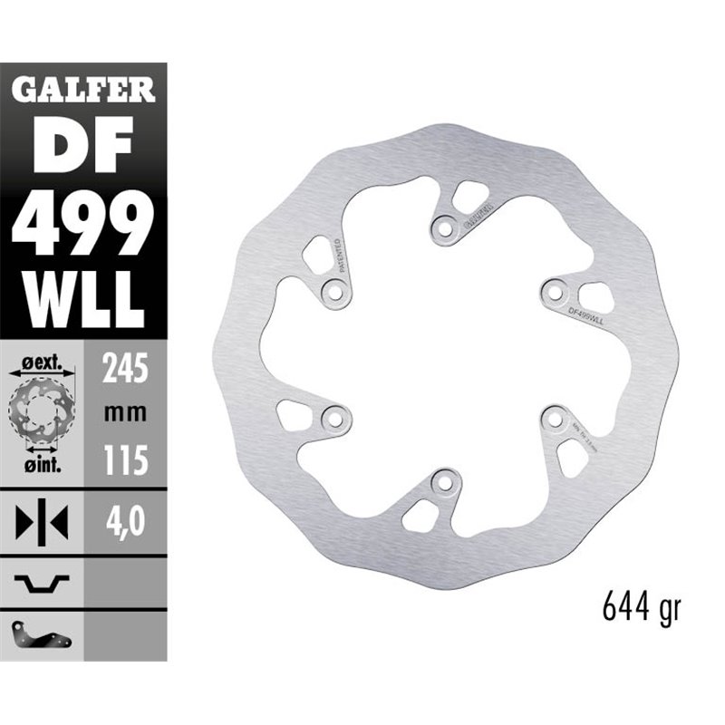 Disco freno Galfer DF499WLL