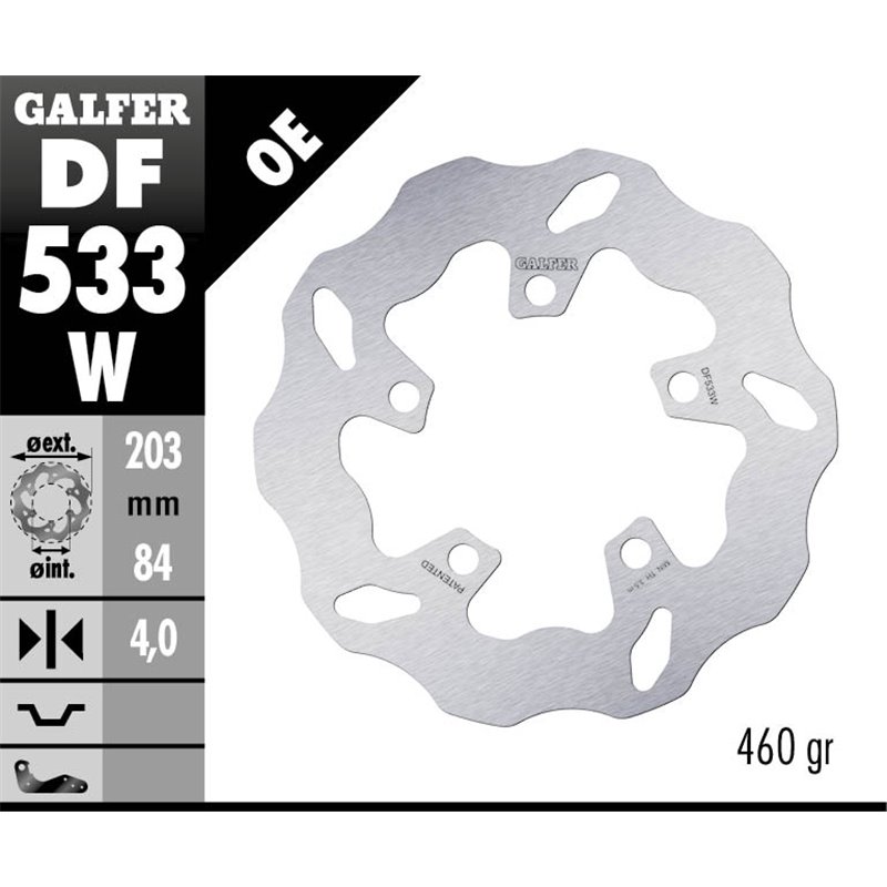 Disco freno Galfer DF533W