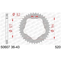 Corona AFAM acero estandar 50607 - Paso 520-41 Dientes